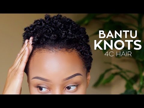 Short Natural Hair Routine TWA | Bantu Knots 4C Hair