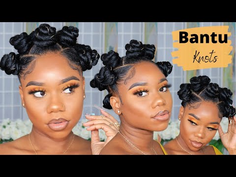 BANTU KNOTS TUTORIAL ON NATURAL HAIR | Protective Style (Braiding Hair) | Chev B.