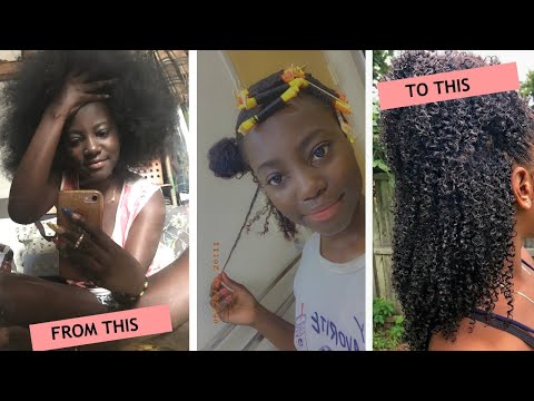 I GAVE MY DAMAGED 4C HAIR A CURLY PERM!