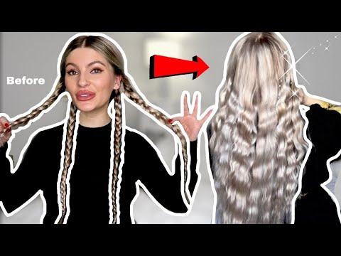 Braid Hair Tutorial For Straight Hair | Get Beach Waves Overnight