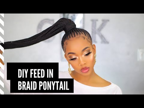 Feed in Braids Ponytail Made EASY- Ft Outre's Pretty Quick Wrap Pony