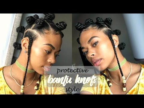 TWA-friendly 🌸 | BANTU KNOT PROTECTIVE STYLE | Type 4 Natural Hair