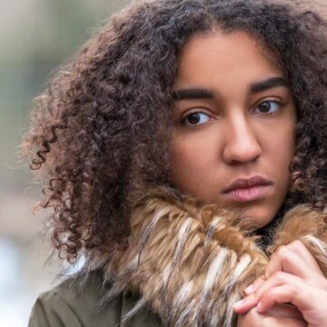 Brownish type 3 curly hair