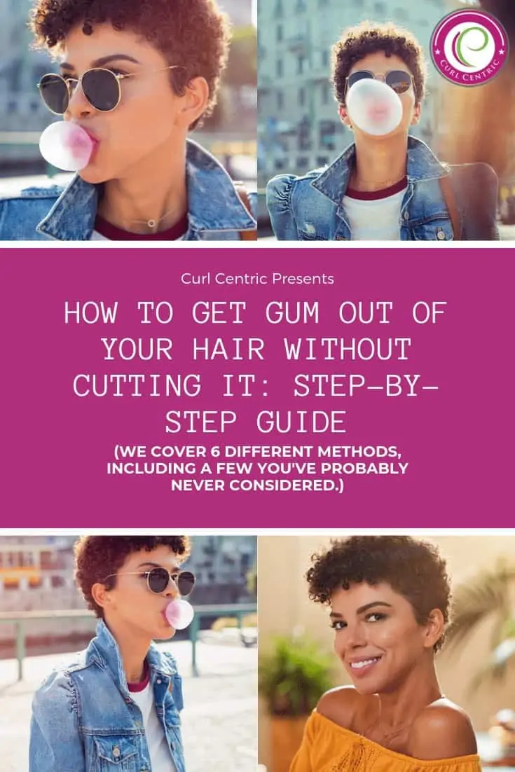 Do you have chewing gum stuck in your hair? This scenario isn’t just pertinent to children (or kids), either. It’s easy to panic if you find yourself with gum stuck to your hair strands, but this guide will teach you how to get gum out of your hair without cutting it with DIY home remedies. Methods include apple cider vinegar, oil-based cleansers, olive oil, peanut butter, ice, petroleum jelly, and rubbing alcohol. #howtoremove #peanutbutter #homeremedies #ice #oil #kids #children #tips #products