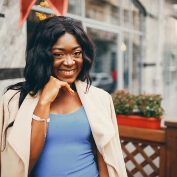 black girl with a quick weave sew-in