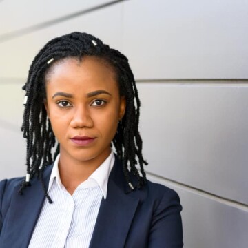 black lady with mature locs