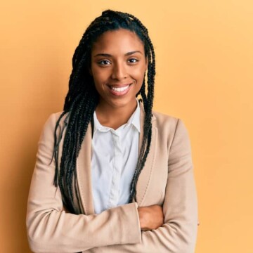 cute black girl with yarn braids