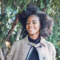 cute black girl with naturally curly hair