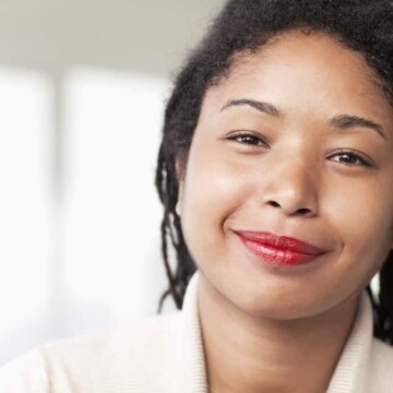 black girl with two stand twist locs