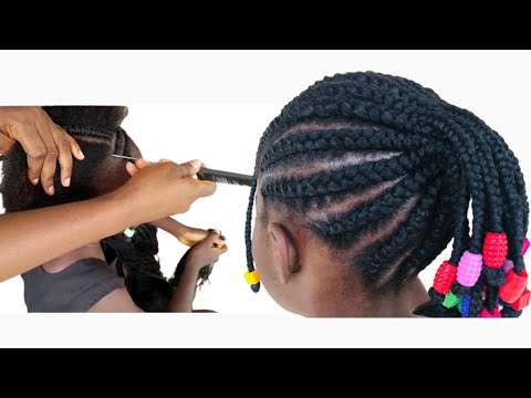 How To: Simple Zigzag Part Feed-in Cornrow, Using Brazilian Wool